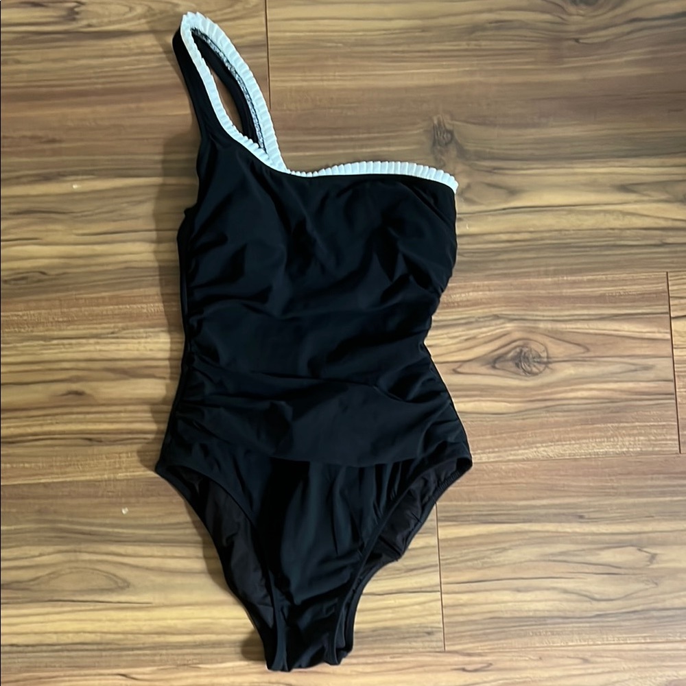 Profile By Gottex Black One-Shoulder One Piece Swimsuit